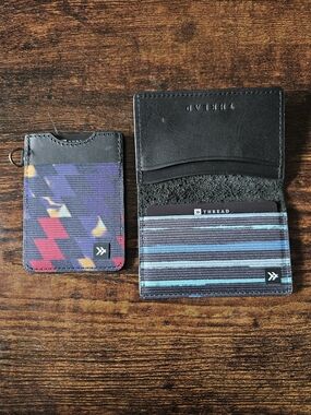 Thread Wallets Bundle | Vertical Leather Wallet & Slim Elastic Card Holder
